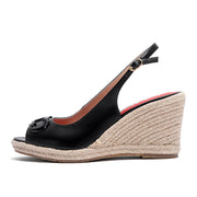 Women's Sandals Summer Wedge Fish Mouth High Heel Open | OWNLUXE