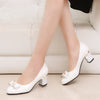 Leather Round-Toe Heels | OWNLUXE