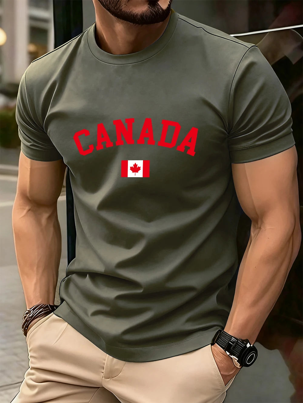 Canada Flag Cotton T-Shirt - Soft Oversized Fit for Men & Women