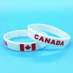 Load image into Gallery viewer, Canada Flag Silicone Bracelet – Show Your Pride!
