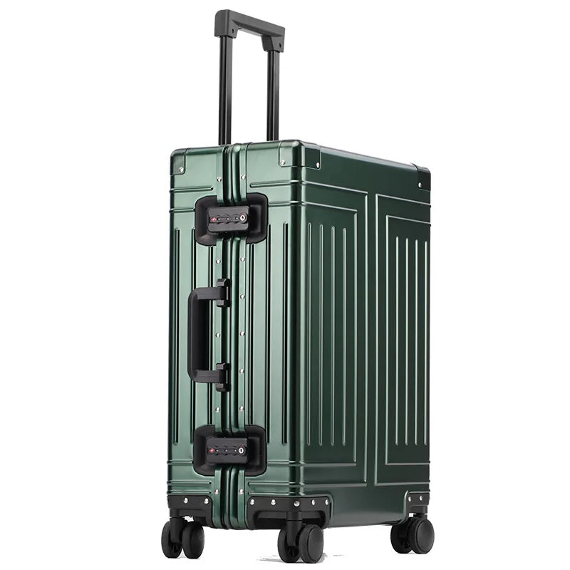 Aluminum Rolling Luggage with 360° Spinner Wheels