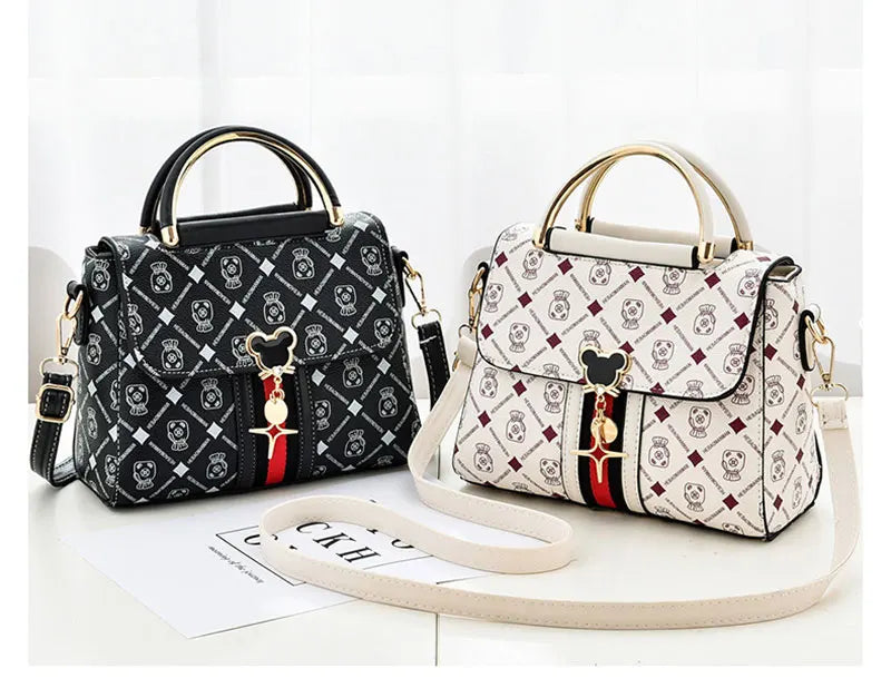 Luxury Designer Shoulder Bag - Women's Printed Monogram Tote Handbag
