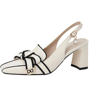Women's Square-Toe Retro Heels | OWNLUXE