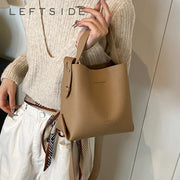 PU Leather Crossbody Bag (Brown) | OWNLUXE