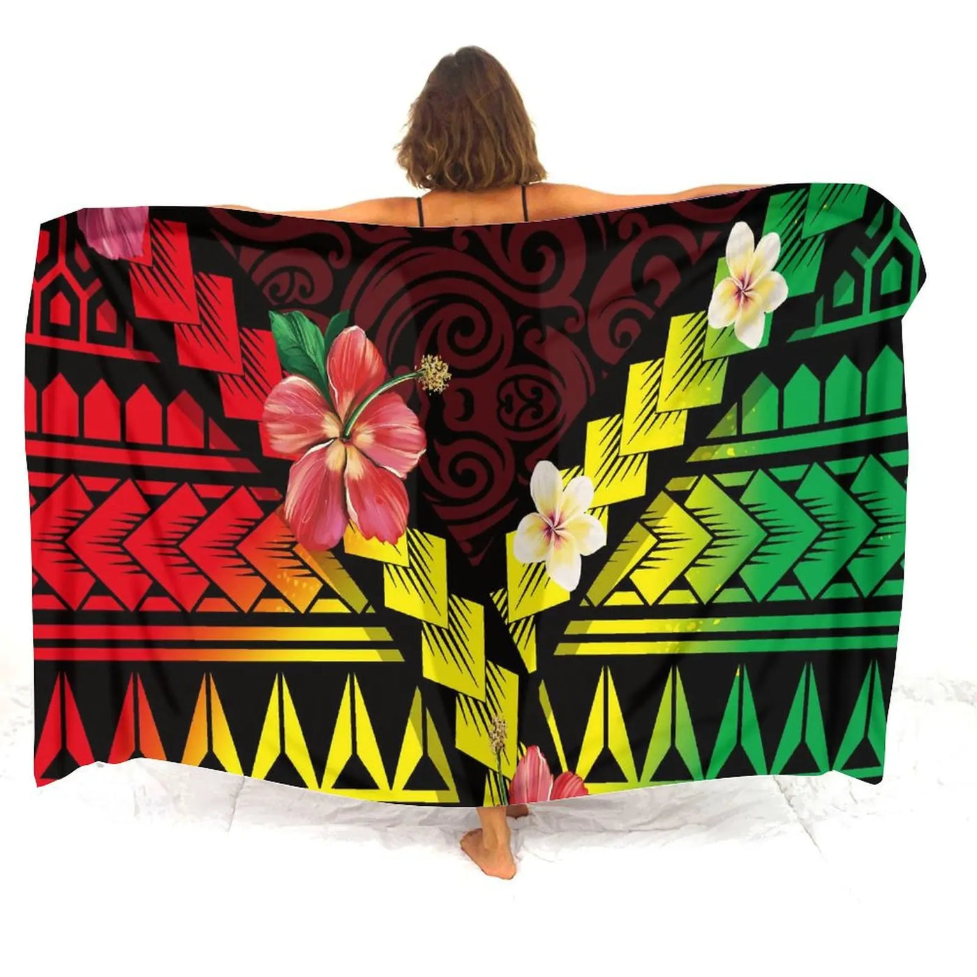 Floral Polynesian Swim Cover-Up | OWNLUXE
