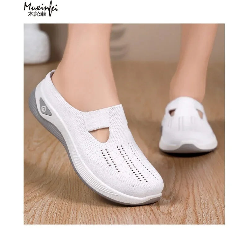 Breathable Mesh Slip‑On Flats – Lightweight Everyday Shoes