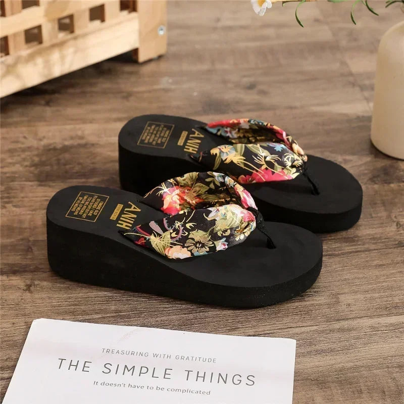 Women’s Wedge Cork Slide Slippers – Lightweight Summer Lift