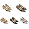 Women's Pointed Toe Leather Pumps (Champagne) | OWNLUXE