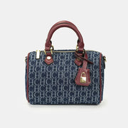 Leather Monogram Boston Bag | OWNLUXE