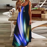 Load image into Gallery viewer, Retro Floral Ankle-Length V-Neck Beach Dress
