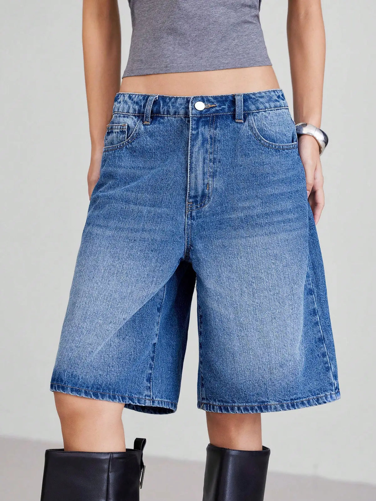 Women's Denim Retro Shorts – Shop at OWNLUXE