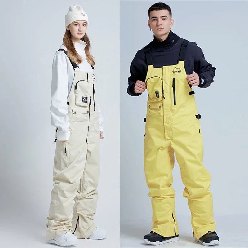 Unisex Waterproof Ski Overalls – Insulated & Thermal Snow Pants