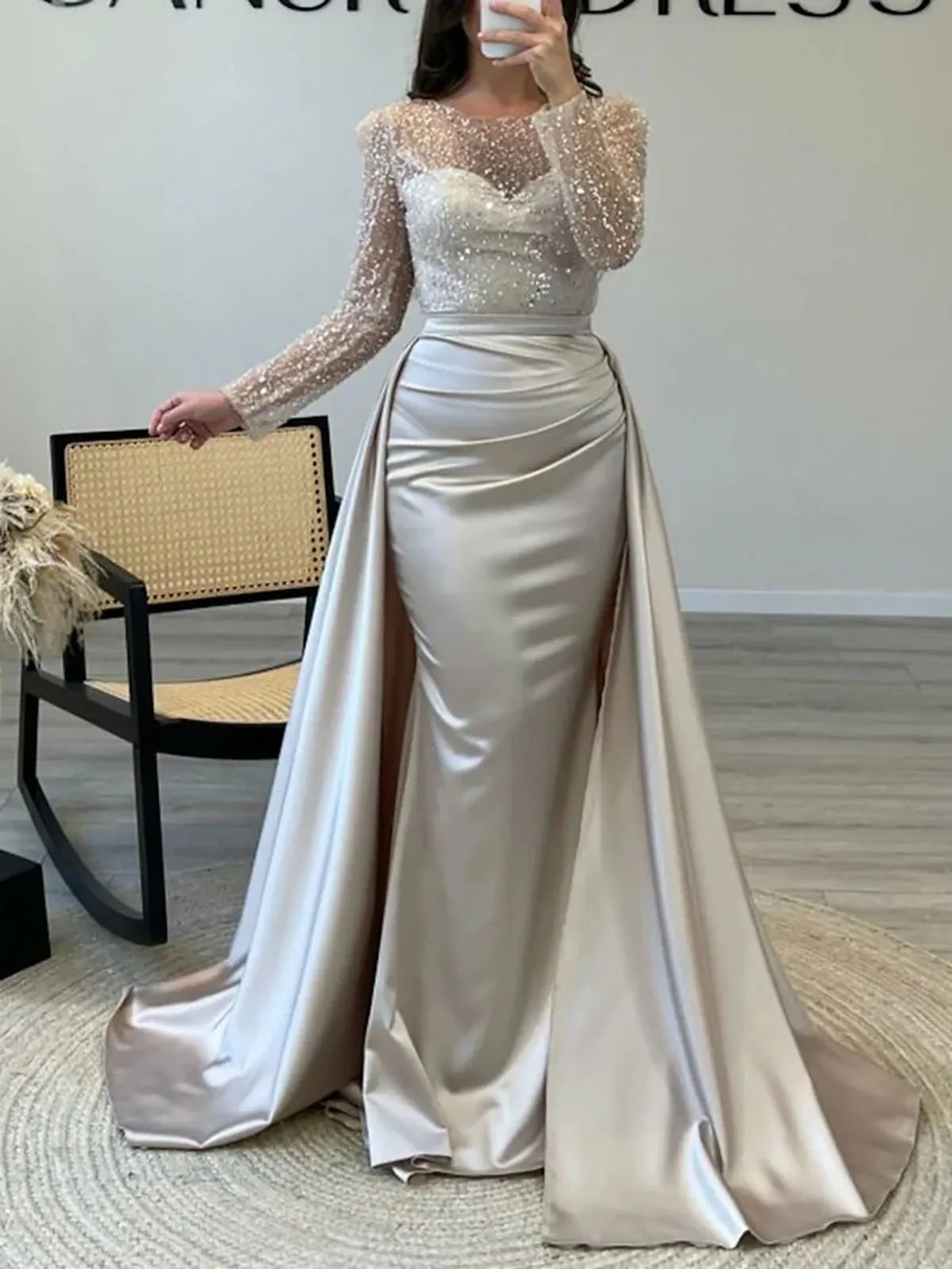 Bodycon Sequin Ruched Maxi Dress | OWNLUXE