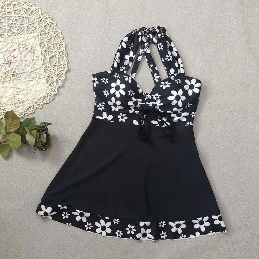 Halter Black Tankini Set | OWNLUXE