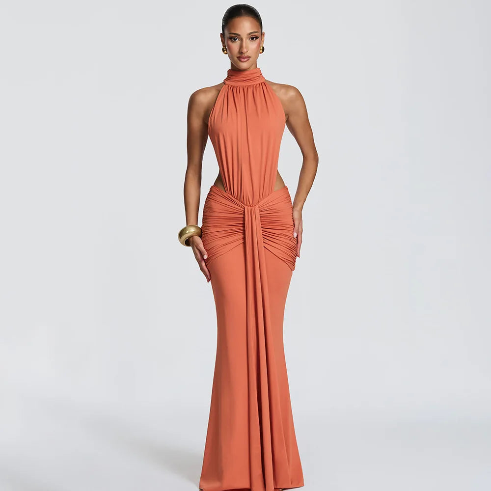 Backless Bodycon Turtleneck Dress | OWNLUXE