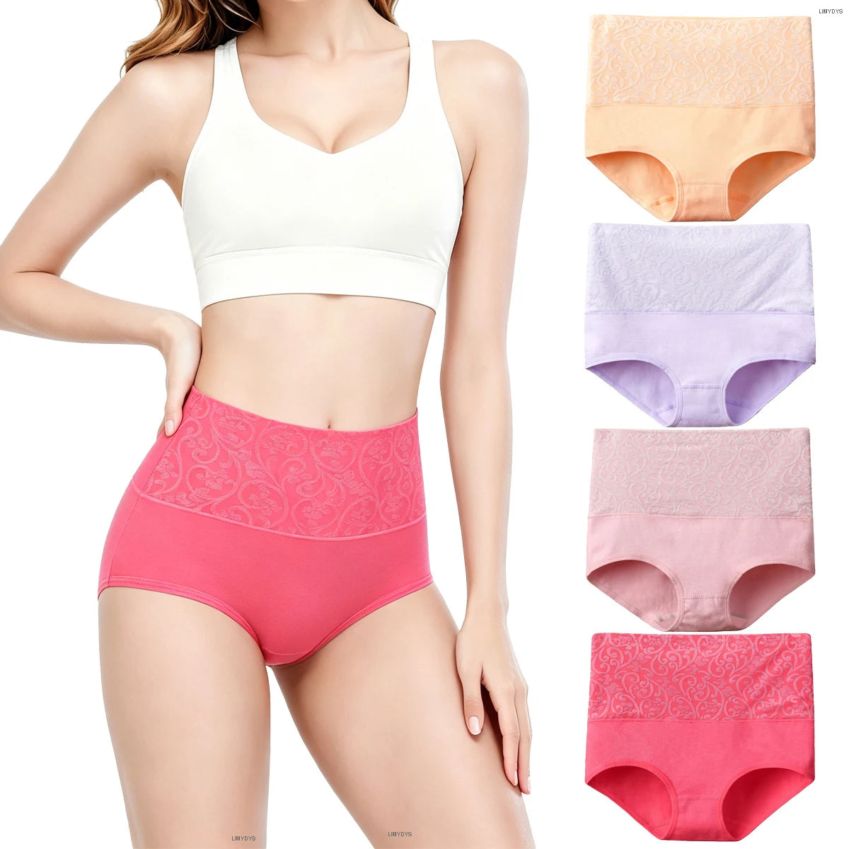 Women's High-Waist Tummy Control Cotton Briefs | Full Coverage | OWNLUXE