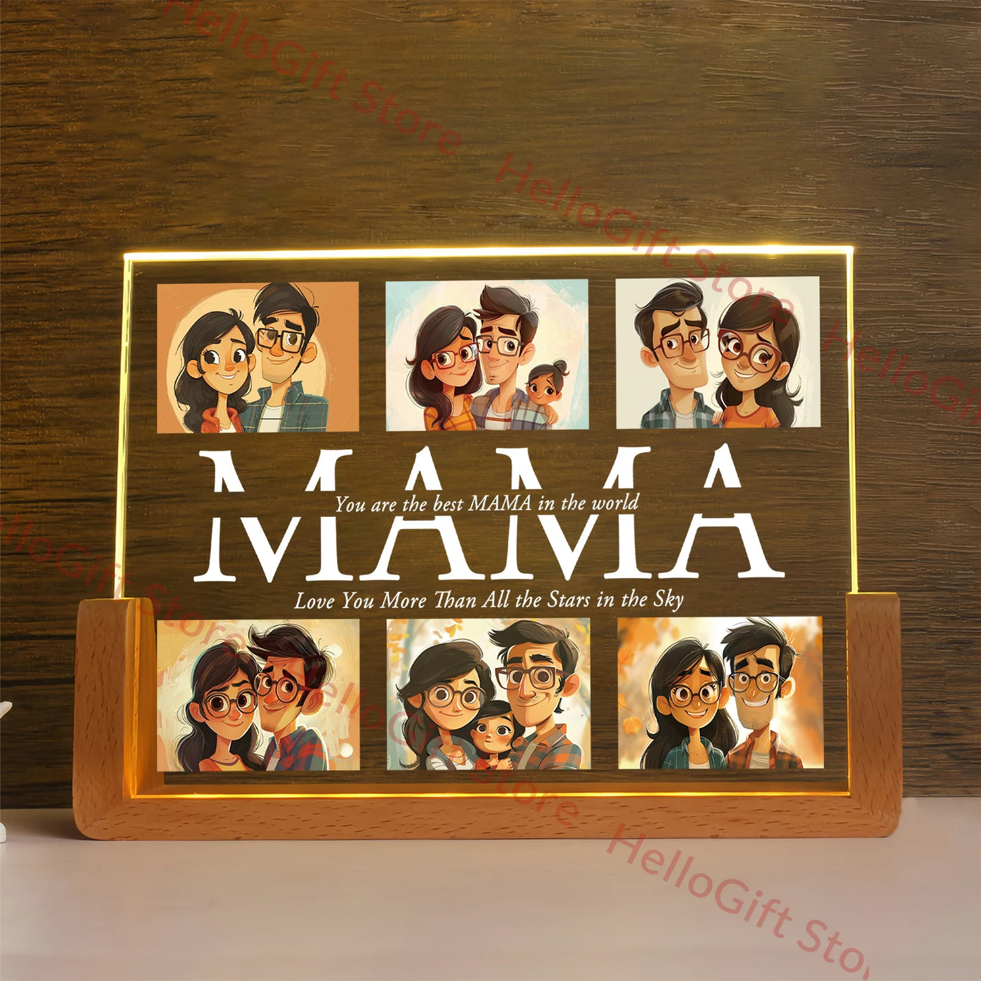 Personalized 3D Acrylic LED Night Light — Custom Name Gift for Family | OWNLUXE