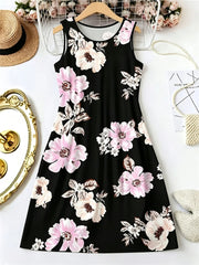 3D-Print Floral Print Sleeveless Printed Street | OWNLUXE