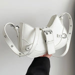 Load image into Gallery viewer, Women&#39;s Gothic Crescent Crossbody Bag – Punk Style Hobo Shoulder Bag
