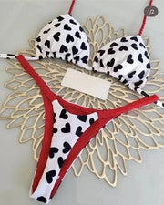 Leopard Print Printed Thong Bikini Set | OWNLUXE