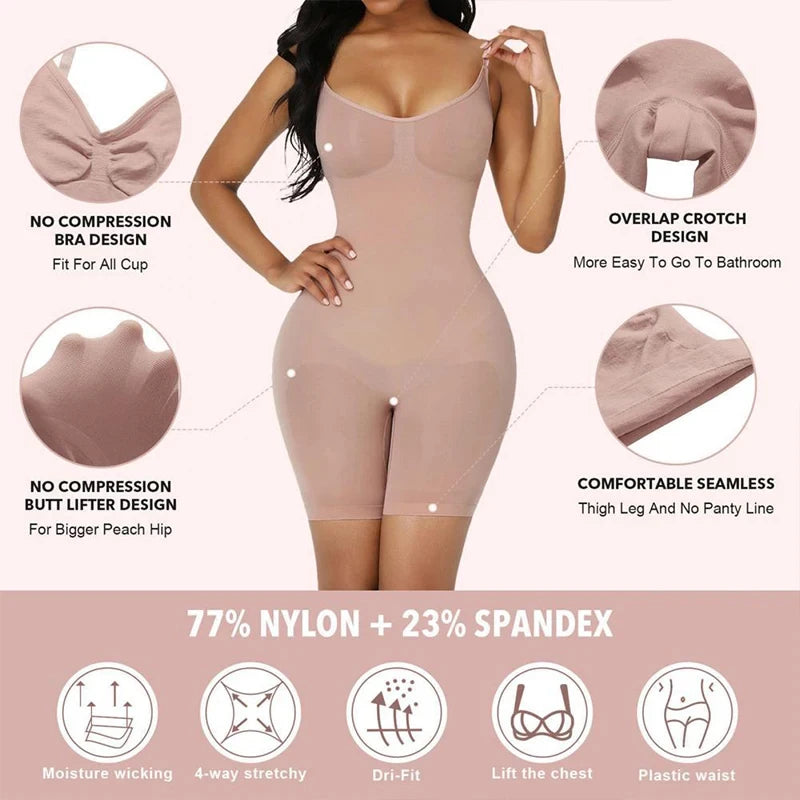 Seamless Butt Lifter Bodysuit Waist Trainer Shapewear