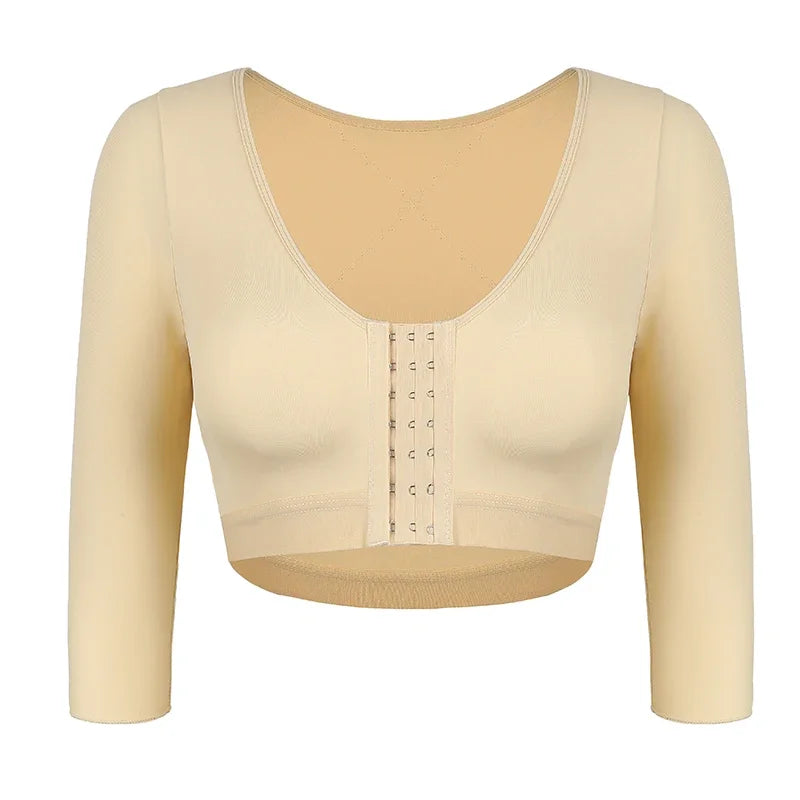 Arm Shaper Compression Top with Posture Corrector & Front Closure | OWNLUXE