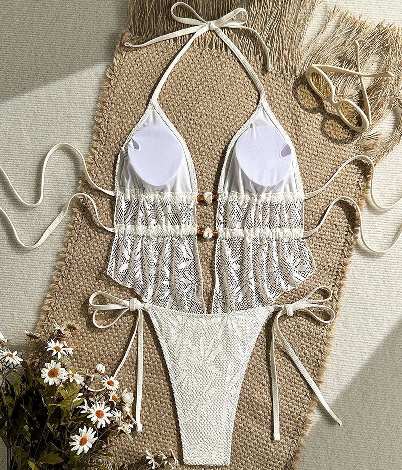 Women's Halter Lace Bikini | OWNLUXE