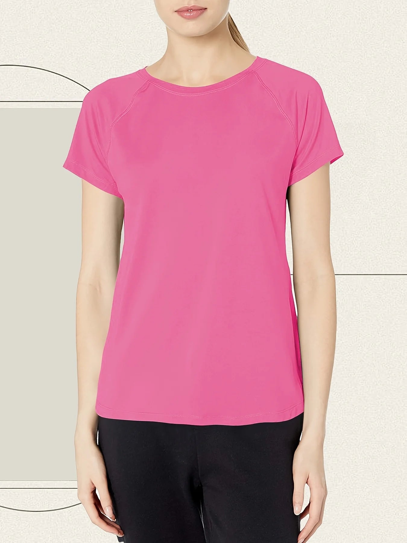 Quick-Dry Short-Sleeve Round-Neck Blouse | OWNLUXE