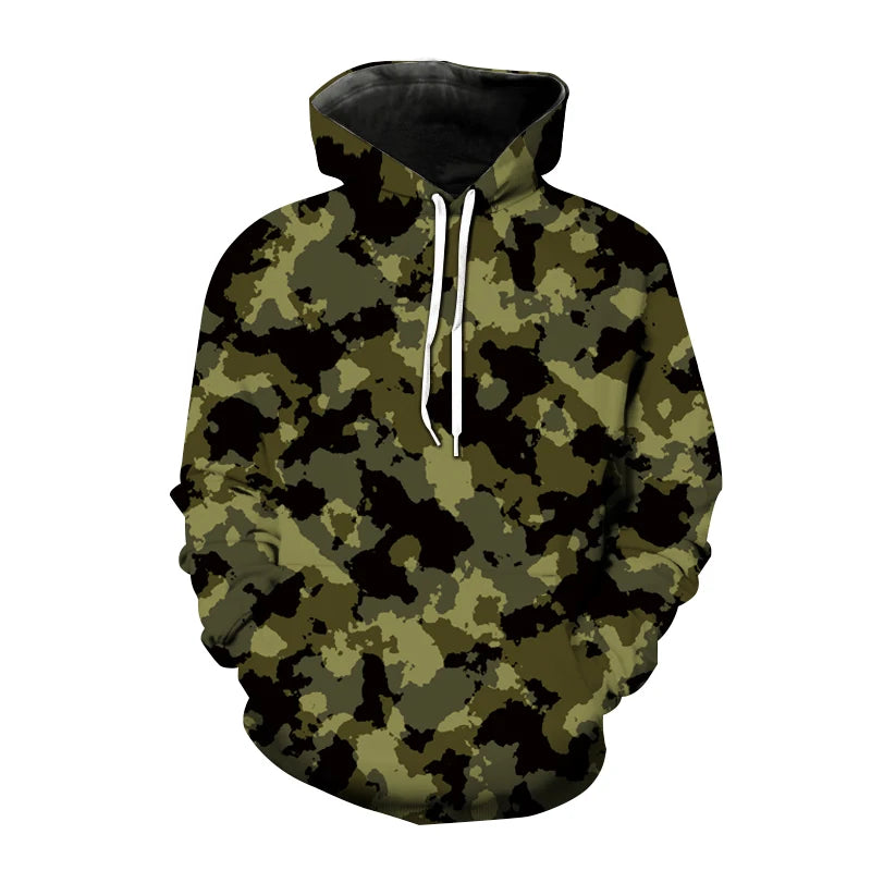 Fashion 3D Printed Camouflage Pattern Hooded Sweatshirt | OWNLUXE