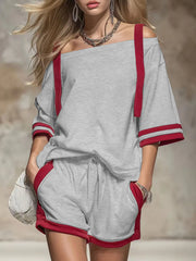 Women's Short Sleeve Two Piece Shorts | OWNLUXE