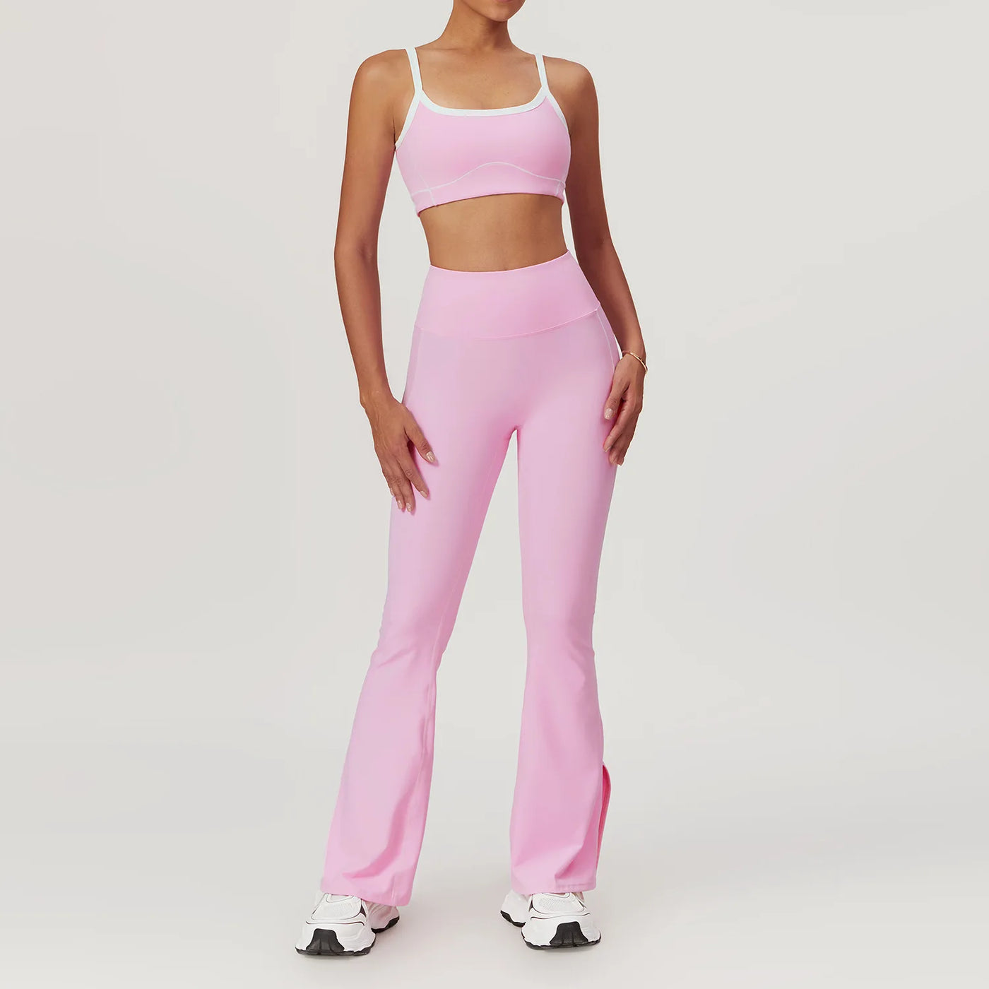 Seamless Strappy Yoga Sports Bra - Breathable Quick-Dry Workout Bra