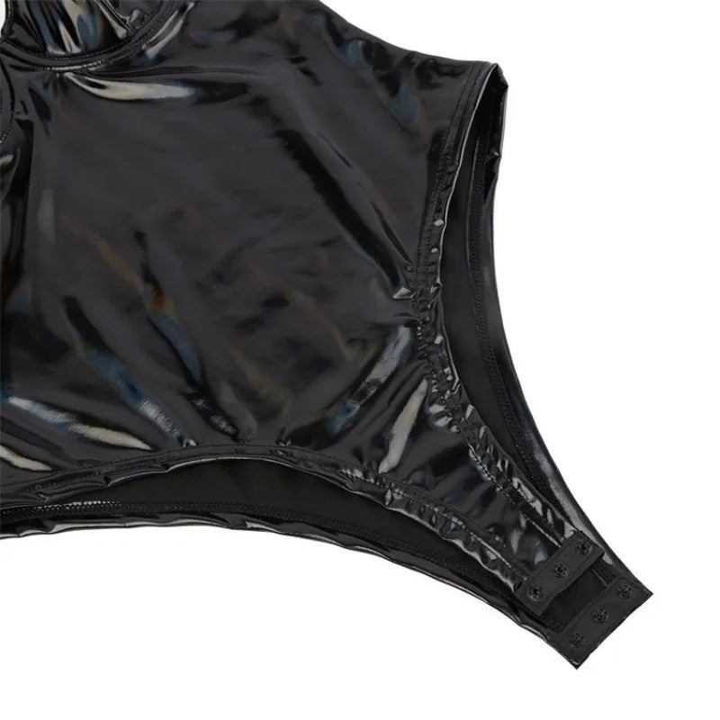 PU Leather Bodysuit Shapewear - Full Body Shaper Tummy Control | OWNLUXE