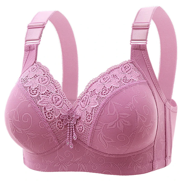 Lace Extended-Size V-Neck Bra – Shop at OWNLUXE