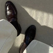 Women's Leather Retro Loafers (Black) – Shop at OWNLUXE