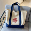 Spacious Canvas Embroidered Tote Bag | OWNLUXE