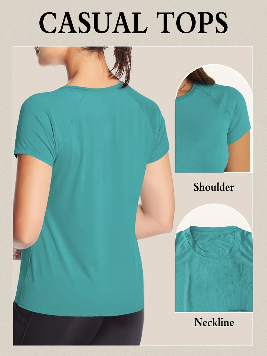Women's Short Sleeve Round Neck T-Shirt (Black) | OWNLUXE