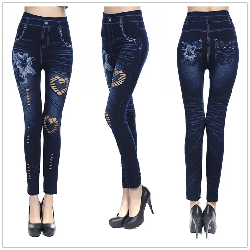 Women's High-Waist Cotton Blend Printed Leggings – Comfortable & Stylish