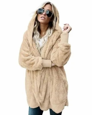 Double Fleece Hooded Cardigan – Thick, Slim & Cozy Layers