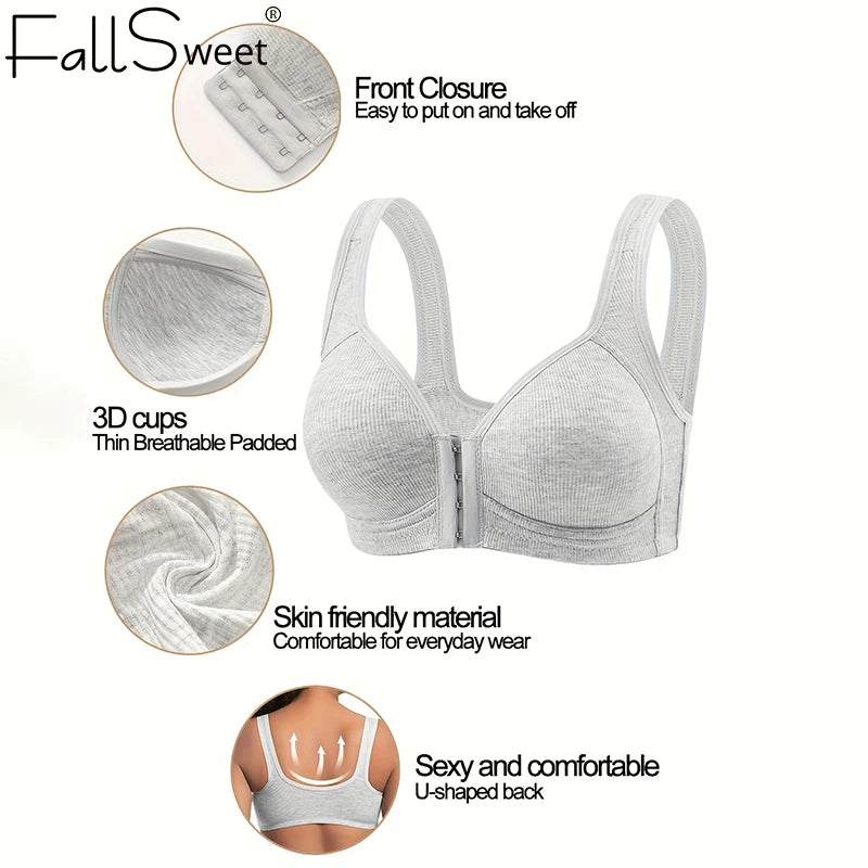 Front-Closure Seamless Wire-Free Push-Up Bra | OWNLUXE