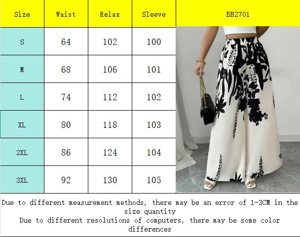 2025 Women's Printed Casual Trousers - Lace-Up Waist Slim Fit