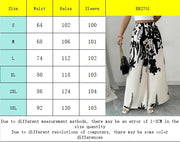 2025 Women's Printed Casual Trousers - Lace-Up Waist Slim Fit