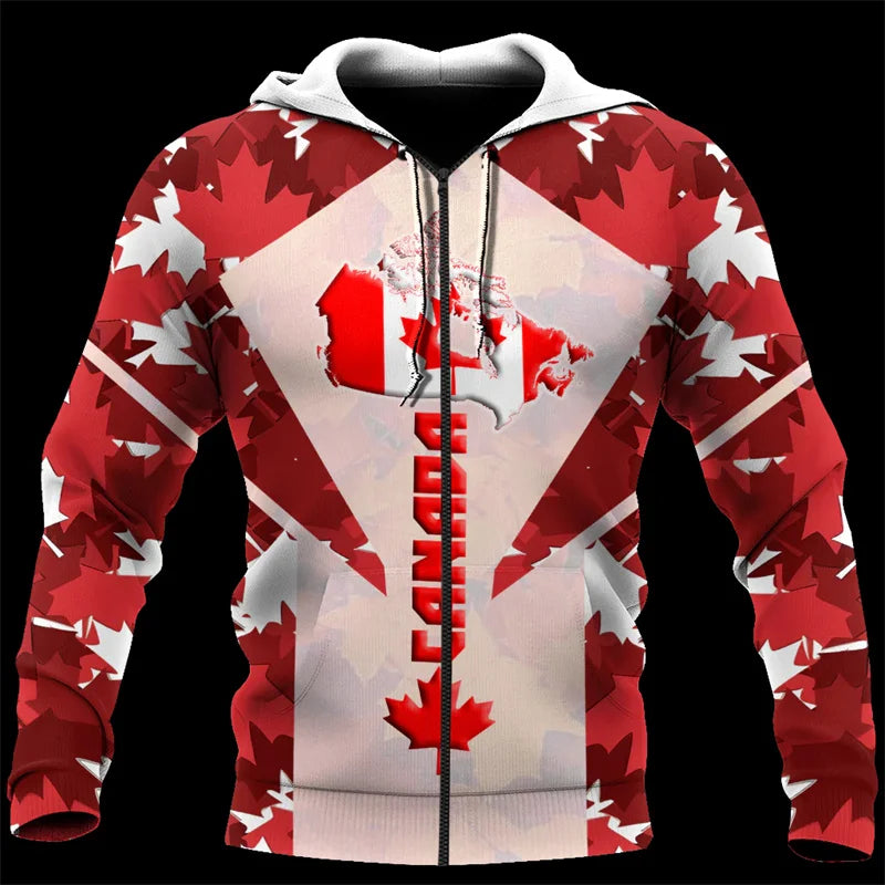 Canada 3d All Over Printed Maple Leaf Generation Zipped | OWNLUXE