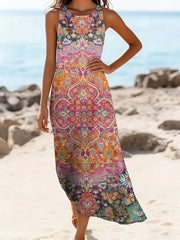 Round-Neck Maxi Dress | OWNLUXE