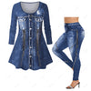 Women's Daily Casual Matching Set 3D Denim Pocket Lace | OWNLUXE