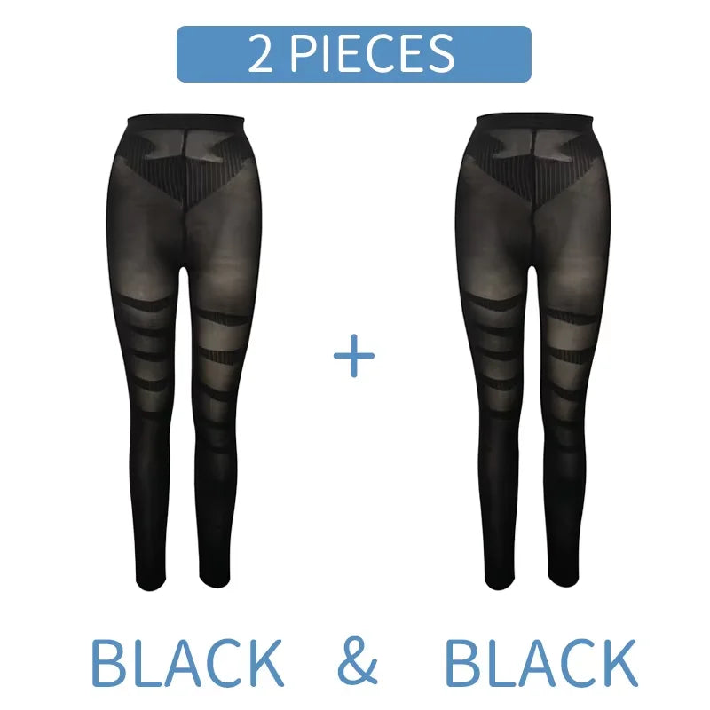 Compression High-Waist Tummy-Control Thigh Leggings | OWNLUXE