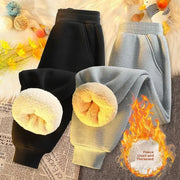 Thickened Lamb Velvet Winter Pants - Fleece Lined Windproof Trousers
