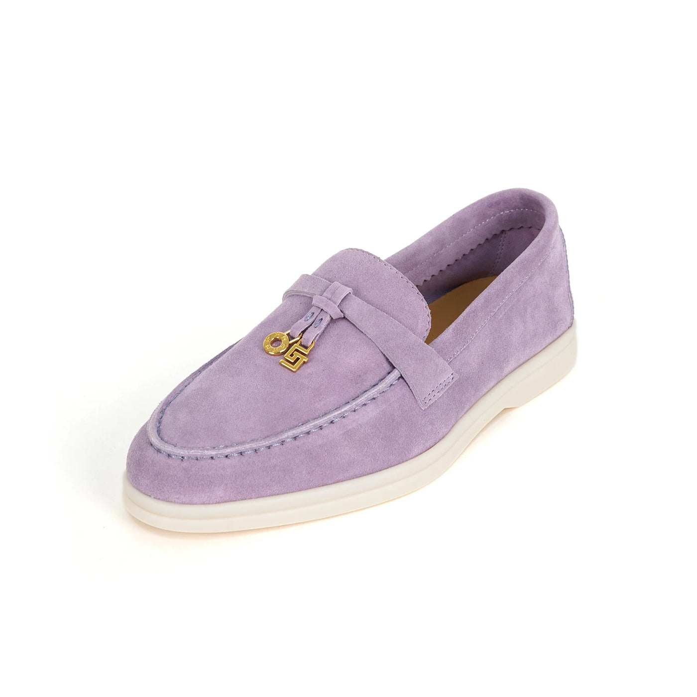 Women's Round Toe Leather Retro Loafers (Blue Grey) – Shop at OWNLUXE
