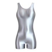 Metallic Satin Romper – Glossy Curve-Hugging One-Piece | OWNLUXE