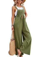 Wide-Leg Sleeveless Jumpsuit | OWNLUXE