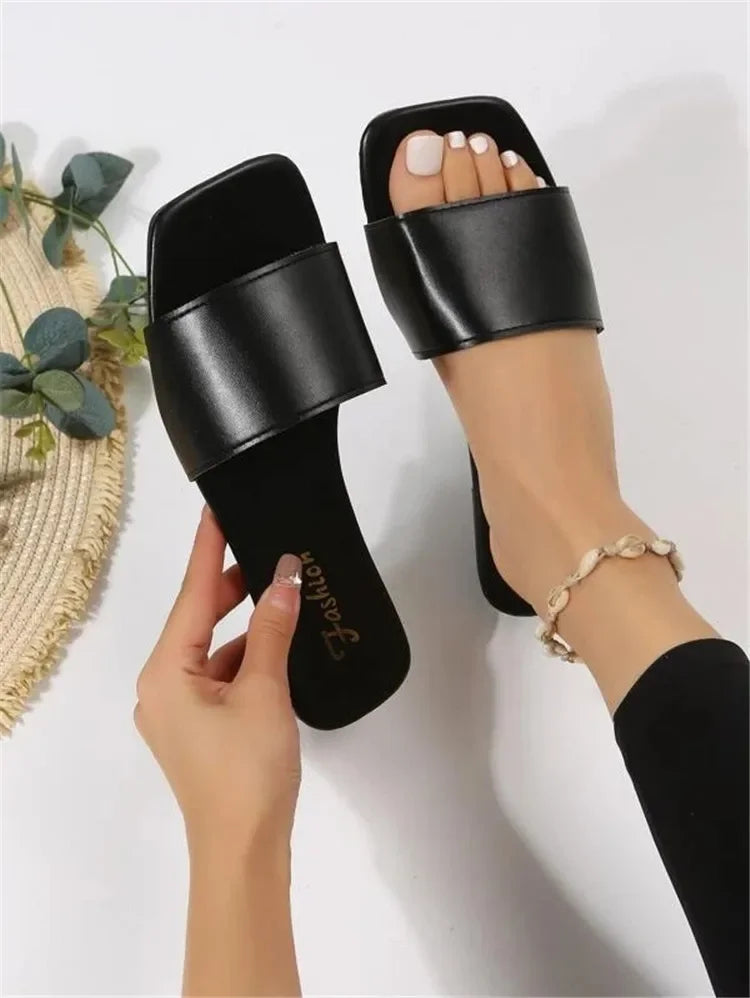Women’s Platform Slide Slippers – Cushioned Outdoor Comfort